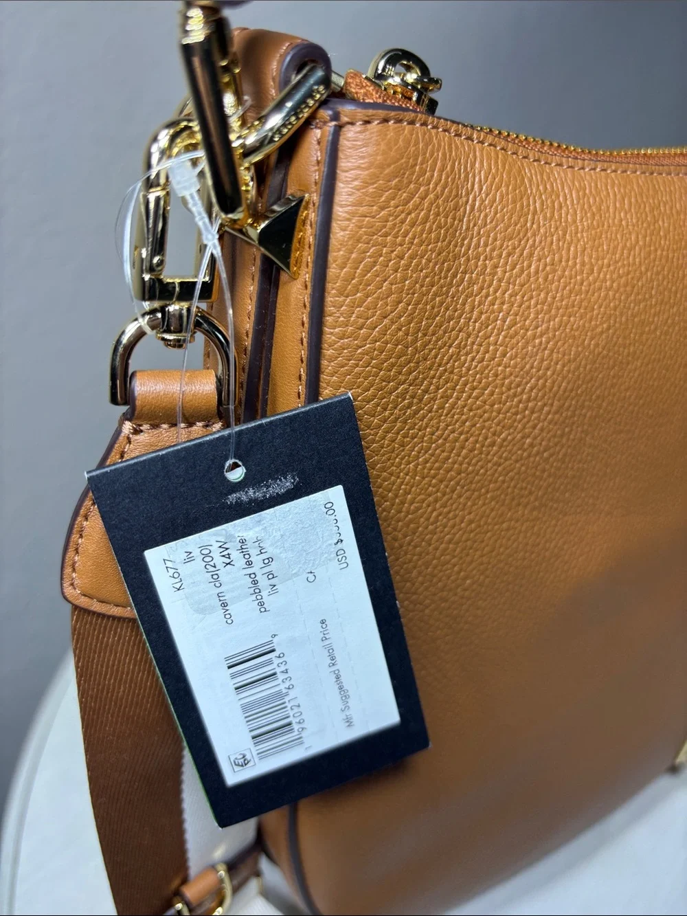 Kate Spade Liv Large Hobo Bag Pebbled Leather Cavern Clay Crossbody KL677 NWT